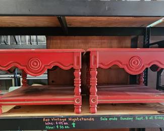 Vintage wood side tables.
Was $45 each
Now $30 each for this 4 day event.