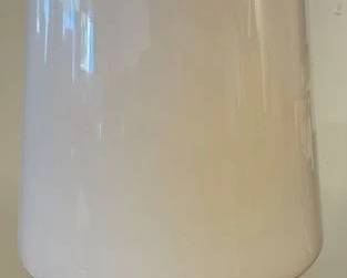 $150 Solid glass cream table lamp 8 x 18