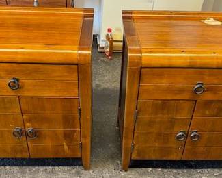 $250 Pair nightstands/ side table  S curved top 23 x 17 x 26