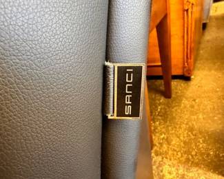 $1200 King brown leather headboard (Sanuci) and hide-a-bed 81 x 45