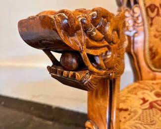 $800 Chinese throne chair, walnut,  32 x 32 x 53