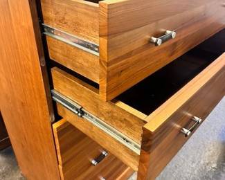 $600 ea  Two available- tall chest of draws, leather/metal handles 35 x 20 x 45