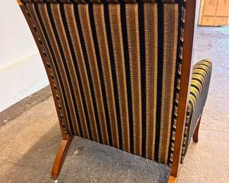 $180 Striped upholstery armchair 29 x 31 x 37