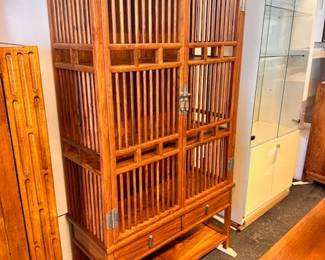 $2,200 Rosewood "birdcage" cabinet 39 x 16 x 70
