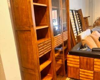 $800, Sliding glass door cabinet/ display shelf 62 x 16 x 86