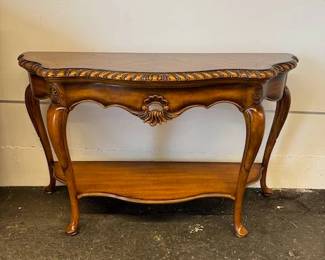 $300 Demi lune console table 54 x 19 x 32