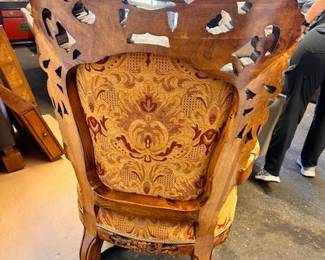 $800 Chinese throne chair, walnut,  32 x 32 x 53