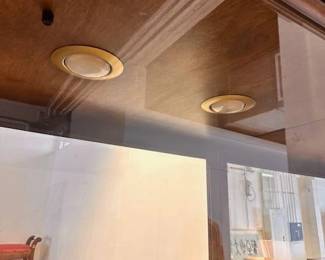 $1,000 Glass display cabinet w/lights (has glass shelving not shown) 38 x 47 x 81