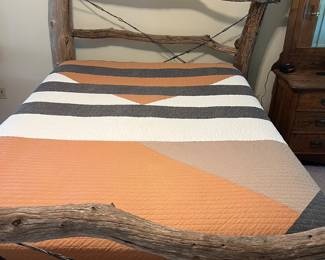 Handmade rustic farmhouse style bed