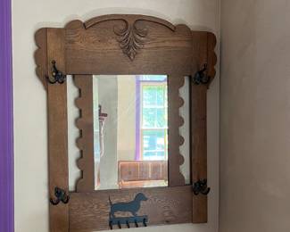 Oak mirror
