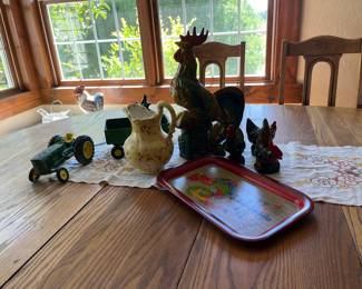 Rooster collection, John Deere items