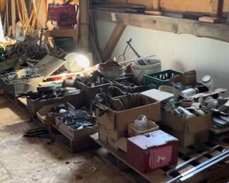 Boxes full of hardware, gears, electrical,
And more