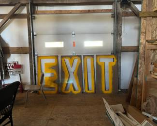 Stencils for EXIT sign