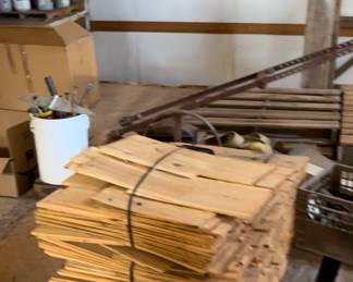 Barn is full of stuff to dig thru/ cedar shakes- oh the possibilities 