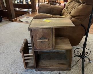 Handmade end table from a humidor 