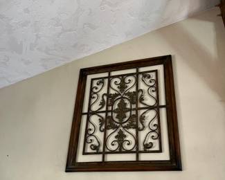 Metal and wood art piece