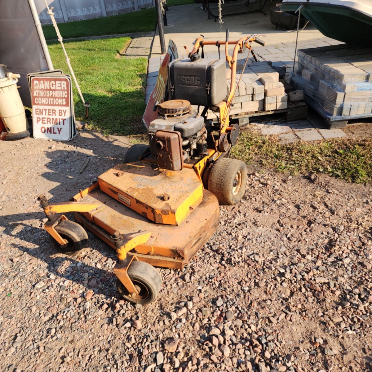 Walk behind works well