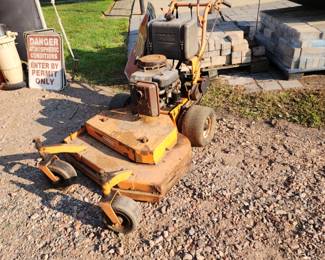 Walk behind works well