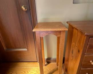 Wooden pedestal 
