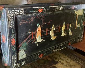 Vintage inlaid coffee table 