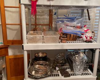 Cut glass, crystal, silver plate, collectibles 