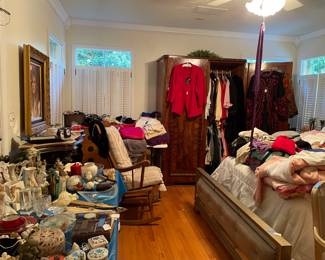 Antique wardrobe, art deco bedroom furniture 