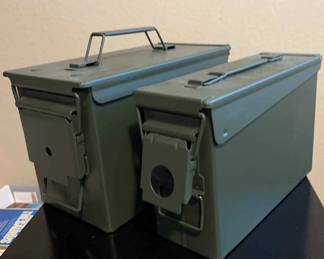 2 Metal Ammo Boxes