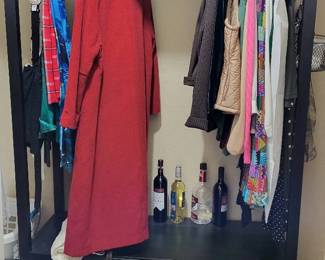 Freestanding Open Wood Wardrobe