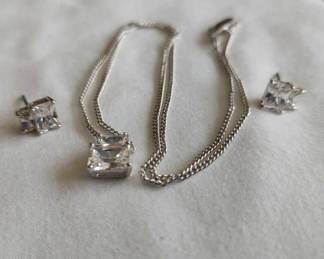 Crystal Necklace Earrings