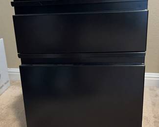Small Black Metal File Cabinet