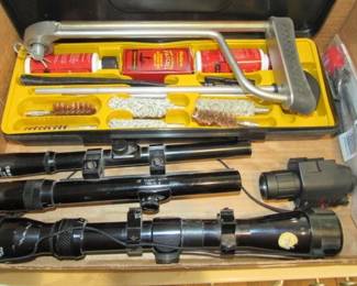Rifle Scopes & Gun Cleaning Kit