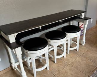 Bar and Three stools 