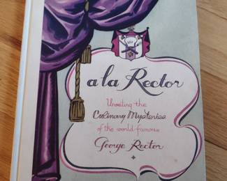 a la RECTOR CULINARY BOOK --1933 SIGNED