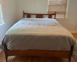 mcm walnut bed frame (full/double)