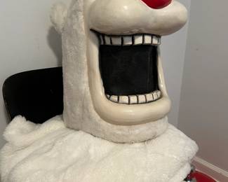 Full Polar Bear Mascot costume (head, body, hands & feet)