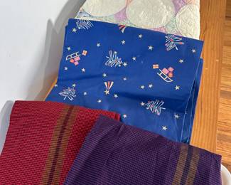 vintage textiles and antique quilt