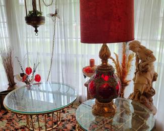 1 of 2 lamps & 2 tables