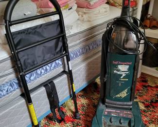 Bed rail & vacuum cleaner