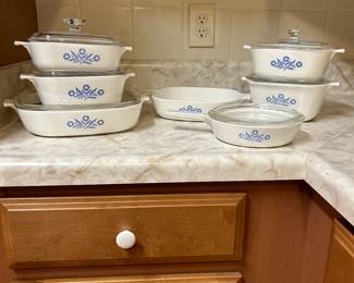 Corning Ware. Most with tops.