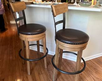PAIR OF BAR STOOLS