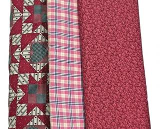 Three Partial Bolts of 100 Cotton Fabric