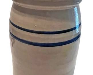 Vintage Pottery Salt Glaze Lidded Crock