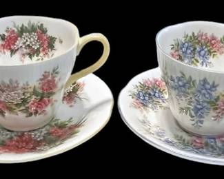Royal Albert Wisteria Hawthorn Teacups