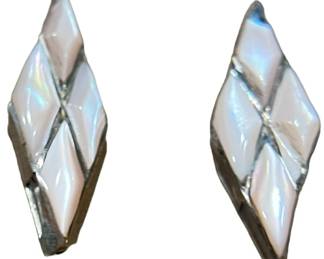 .925 Silver Stone Pierced Earrings