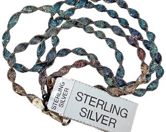 Italian Sterling Silver Necklace Bracelet