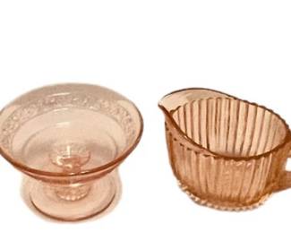 Variety of Pink Depression Era Glass