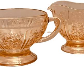 Depression Glass Sharon Open Rose CS