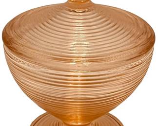 Old English Pink Lidded Candy Dish