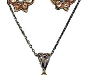 Sterling Chain with Pink Cubic Zirconia