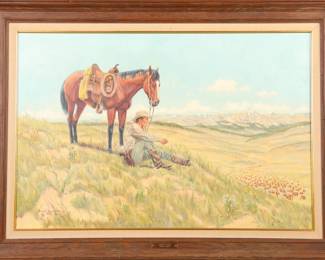 Byron B. Wolfe oil/canvas painting